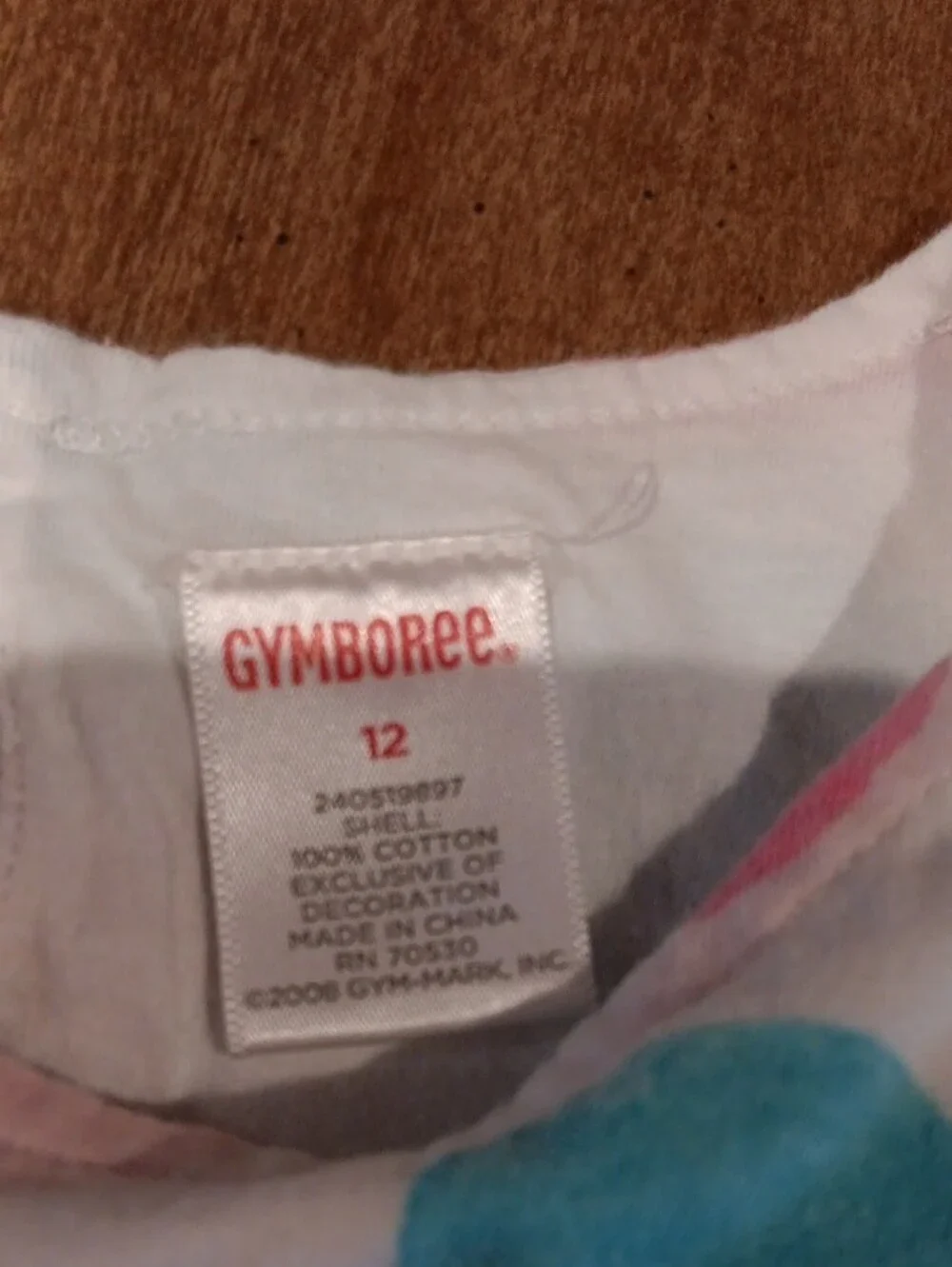 Gymboree White Tiered Dress with Pink, Blue, Yellow & Green Polka Dots